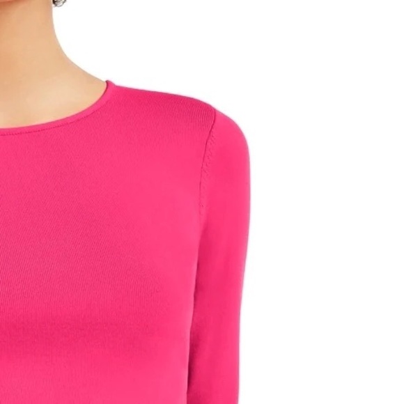 NWT Bar III Ribbed Black Scoop Neck Top XXL - Picture 2 of 2